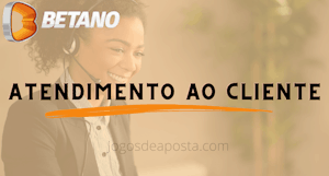 homem com headset em um fundo laranja e o texto atendimento ao cliente no meio da imagem