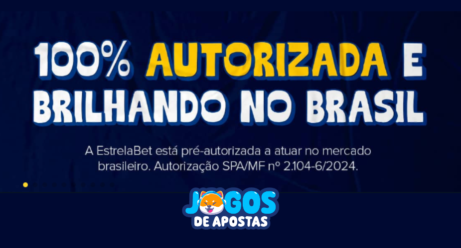 Banner Estrelabet autorizada a atuar no Brasil