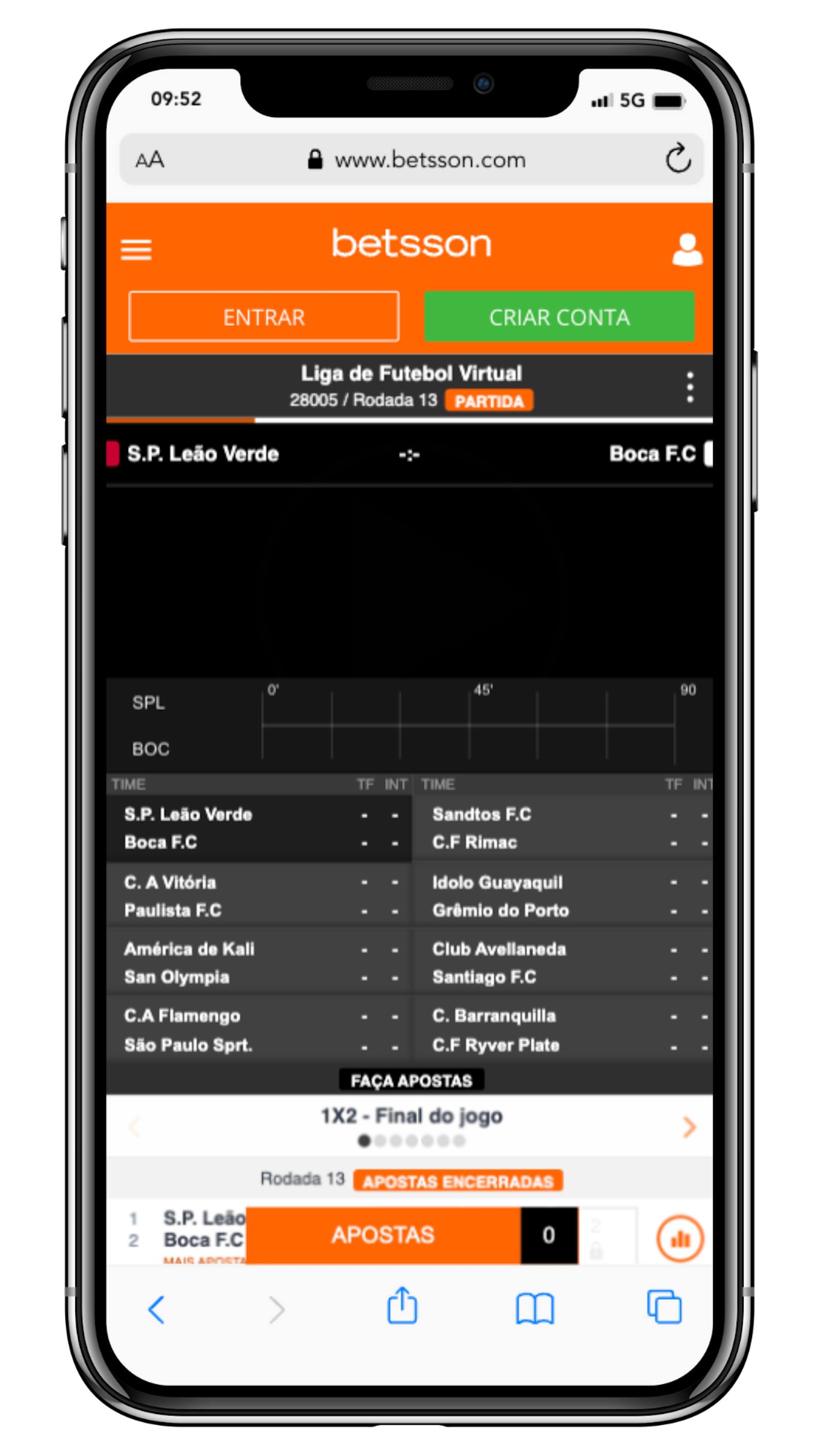 Betsson futebol virtual