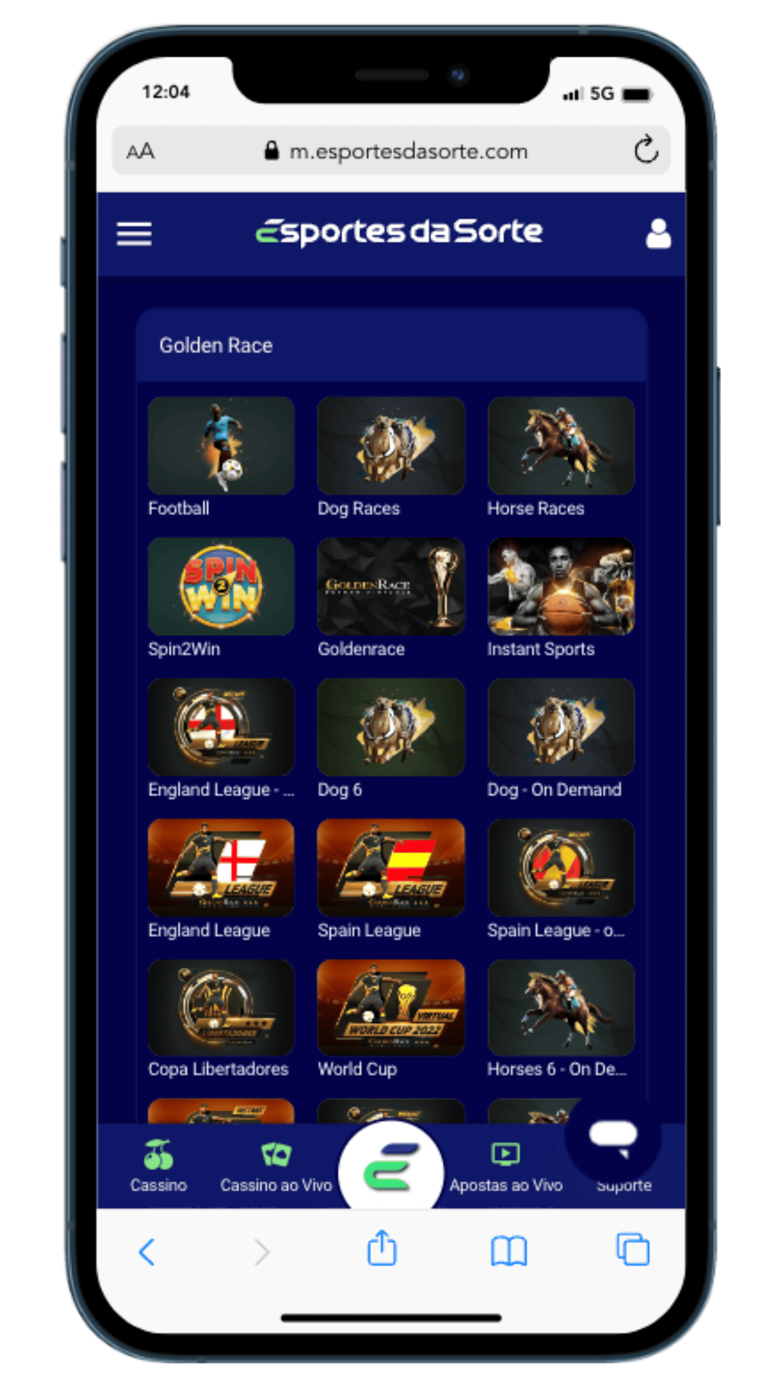 Esportes da sorte jogos