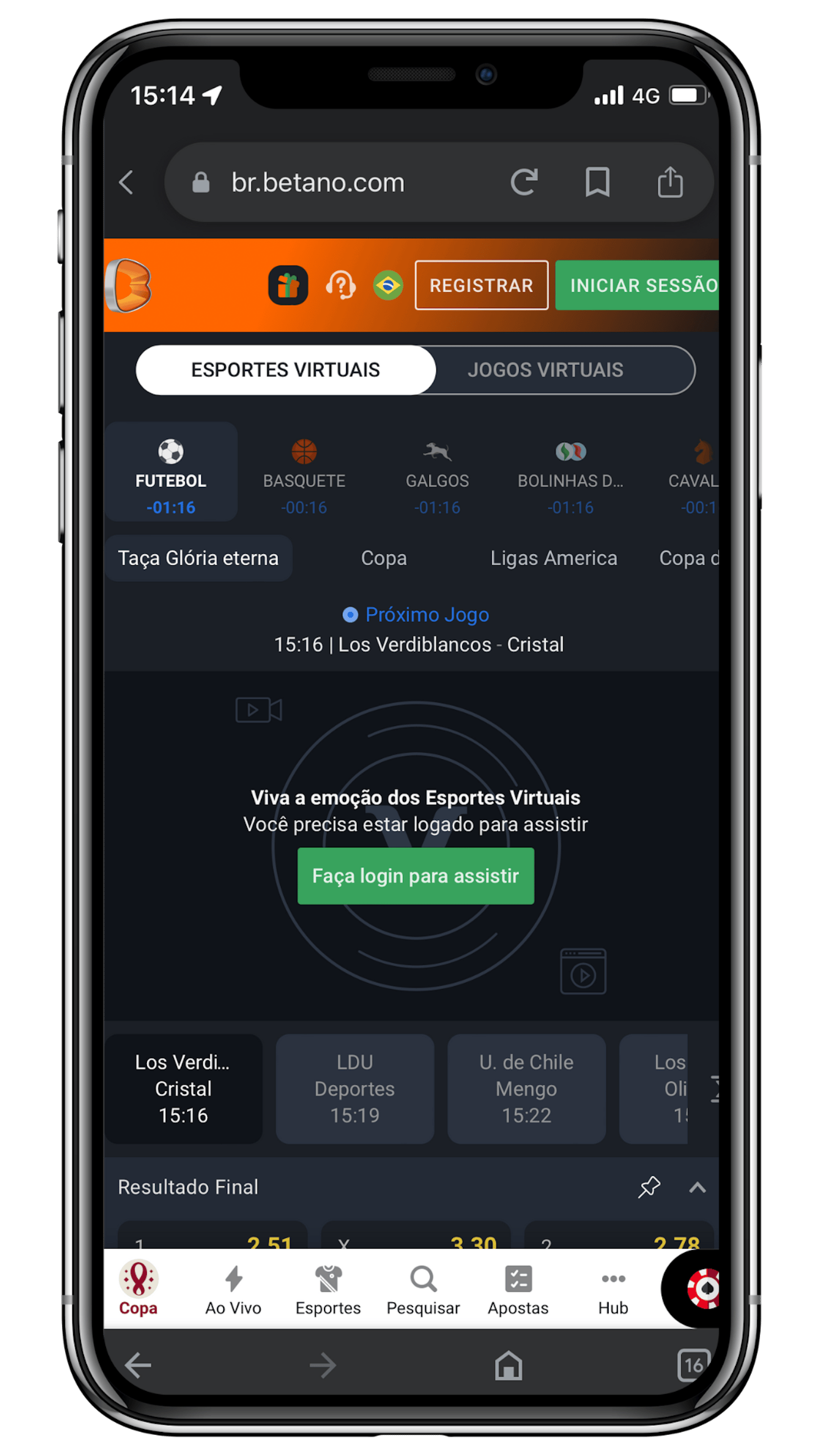 Esportes virtuais Betano