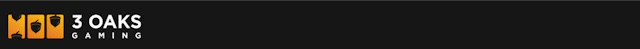 Faixa preta com o logo da 3 Oaks Gaming
