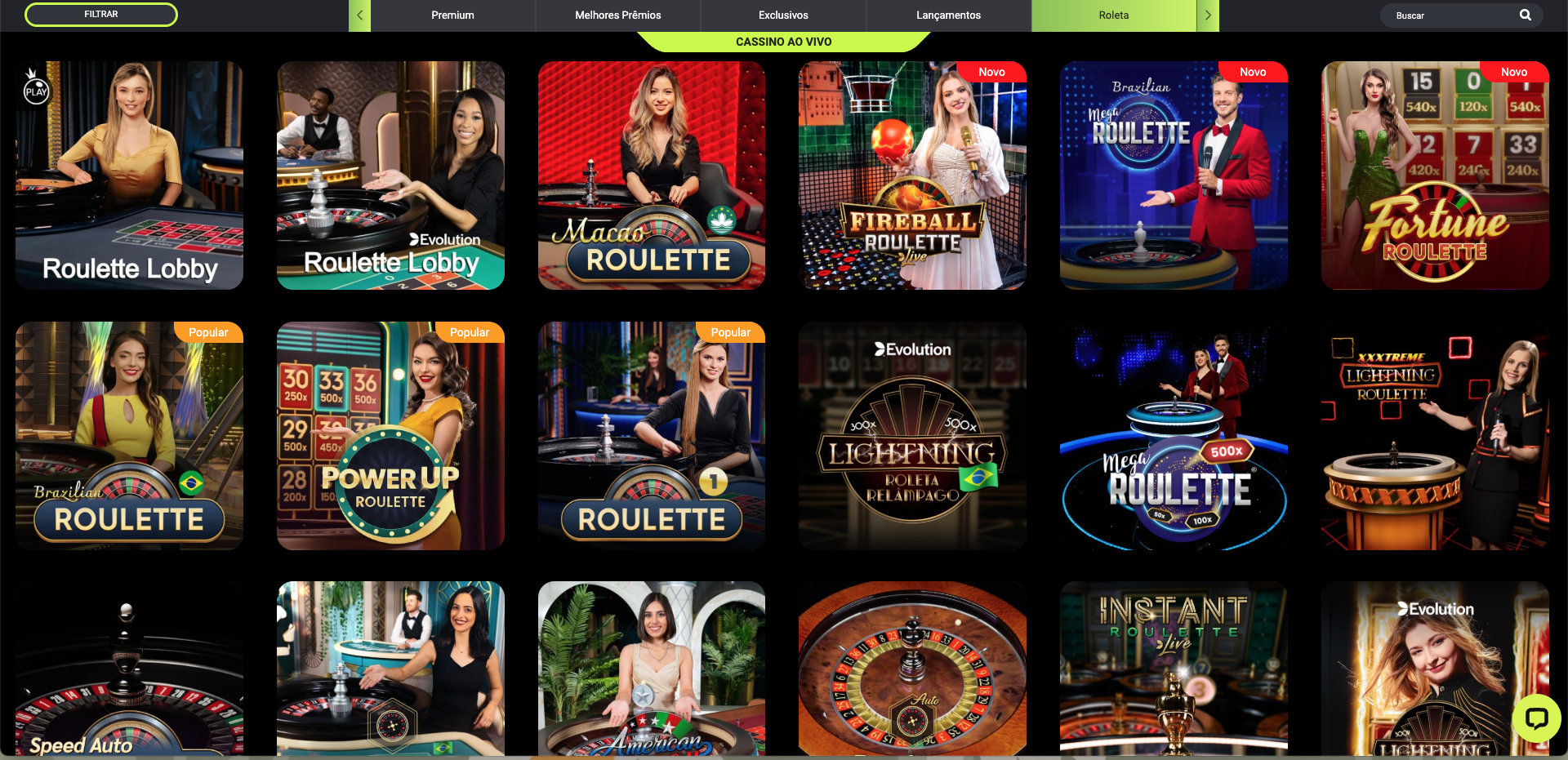 Jogos de roleta da F12