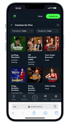 Jonbet cassino ao vivo