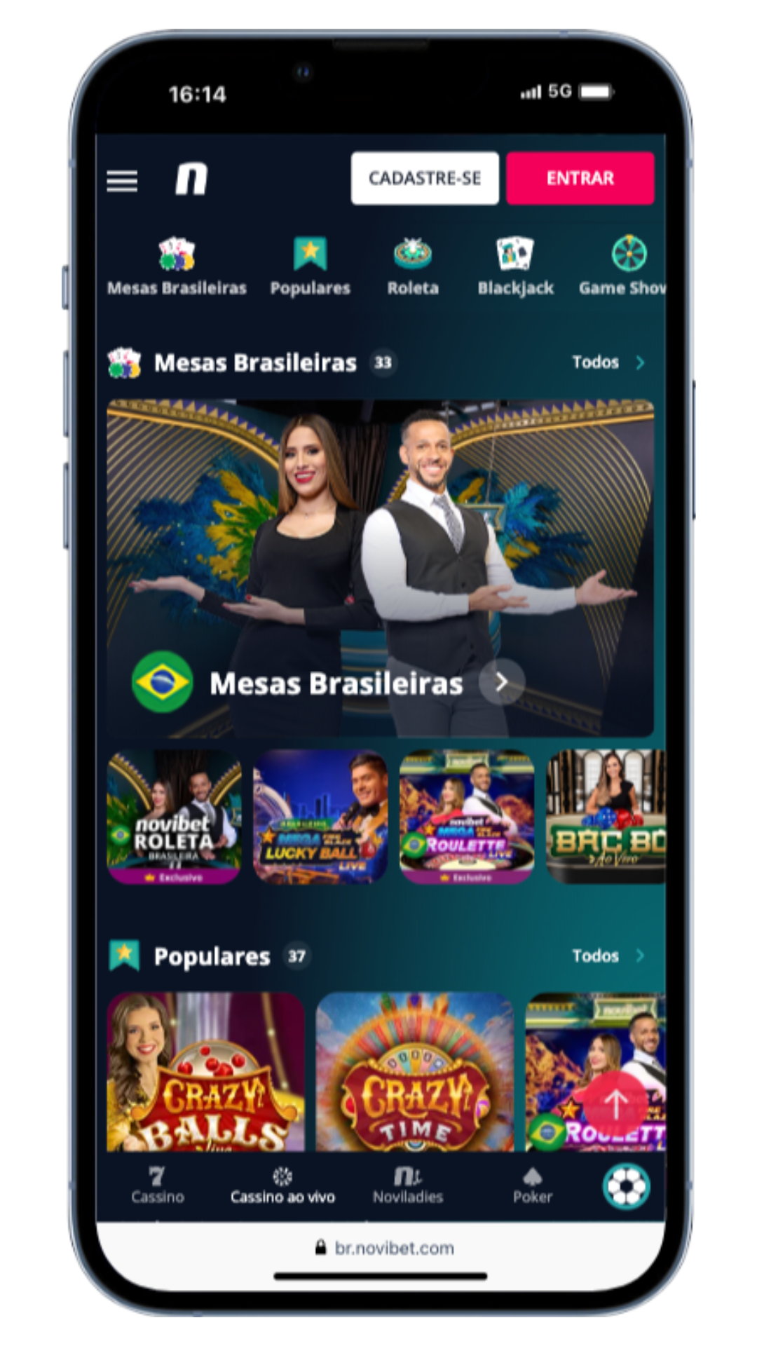 Novibet cassino ao vivo