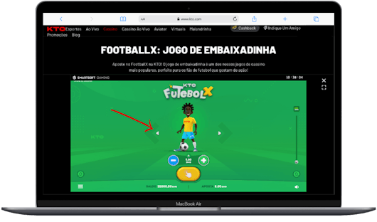 Passo 1 de como jogar Football X