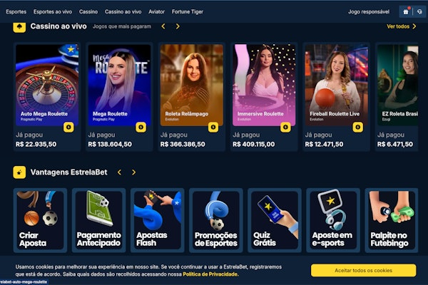 Página inicial Estrelabet