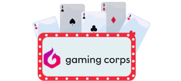 Cartas de baralho com o logo da Gaming Corps