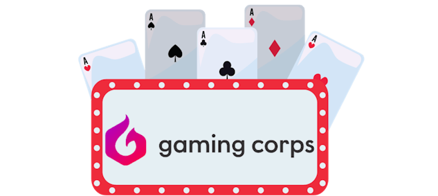 Cartas de baralho com o logo da Gaming Corps
