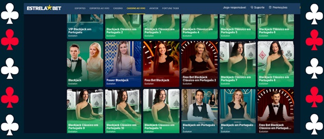 Estrelabet blackjack em portugues