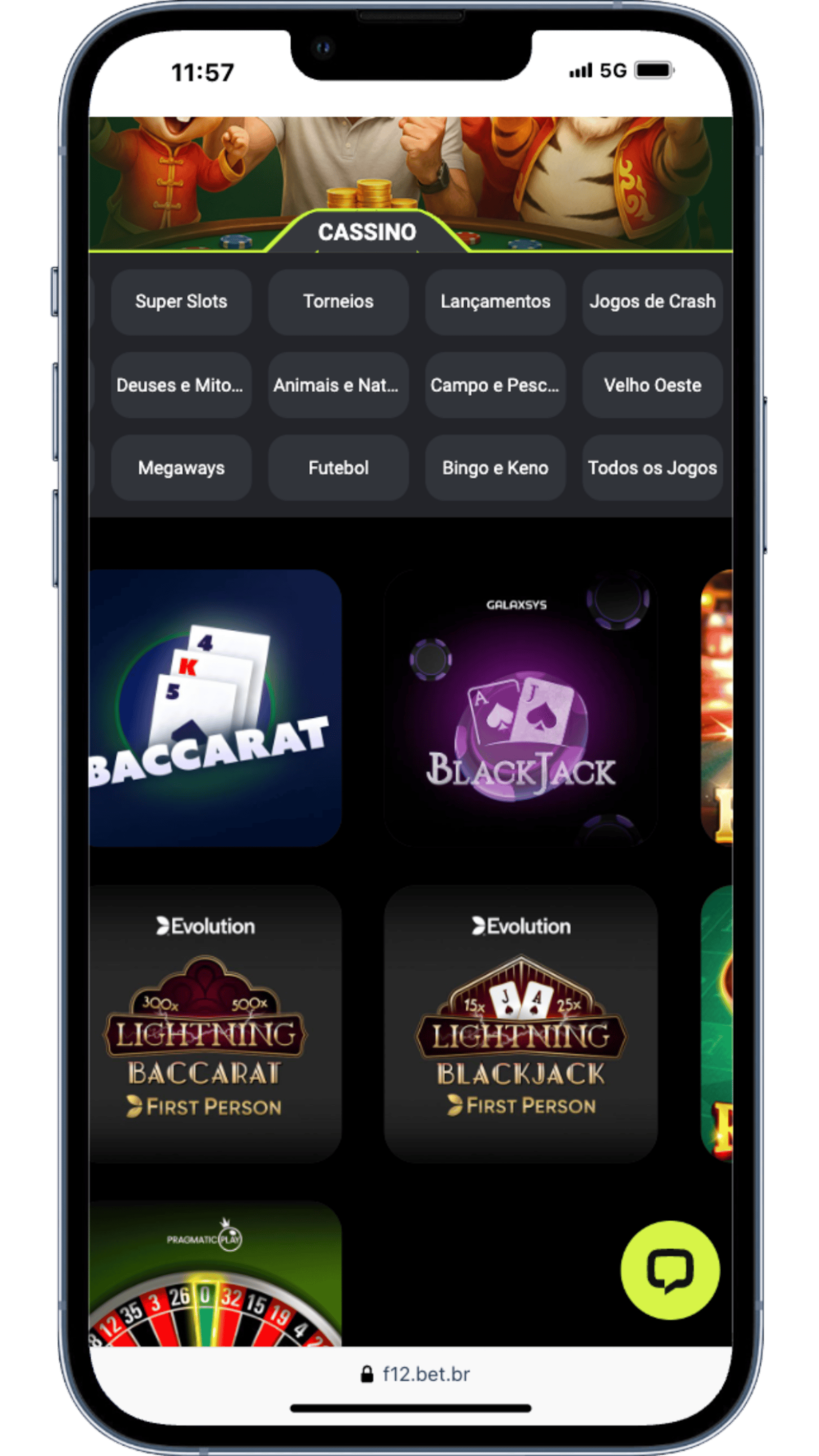 F12.bet casino ao vivo
