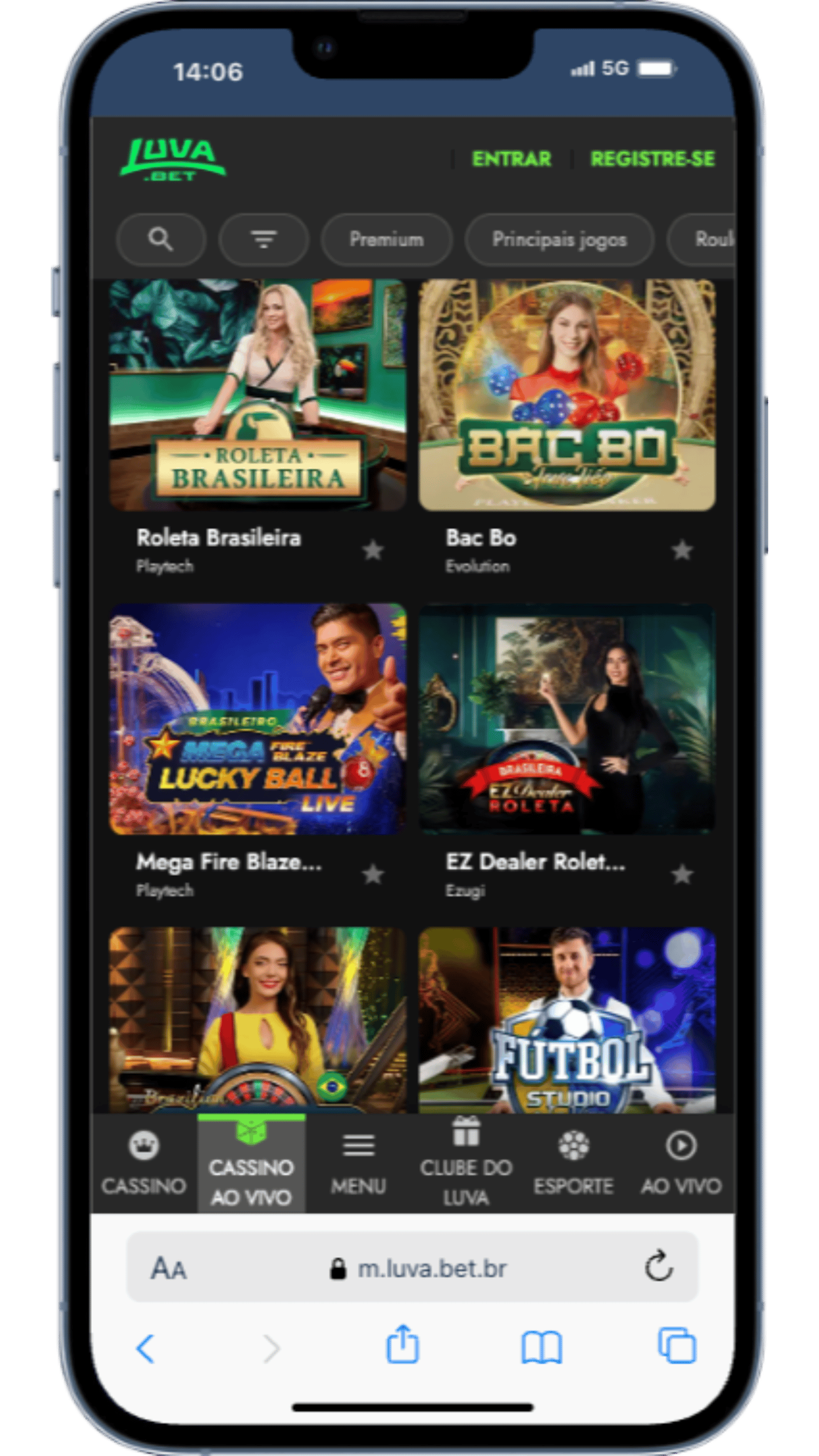 Luvabet cassino ao vivo
