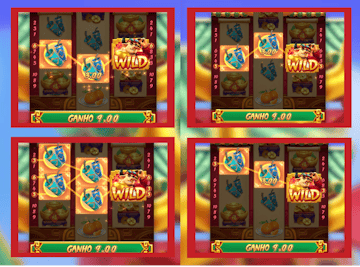 Simbolo wild substituindo no jogo Fortune OX