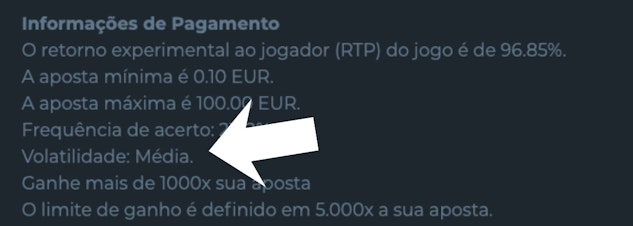 Volatilidade jogo de slots